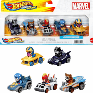 Hot Wheels Pack 5 Vehiculos Marvel Mattel HPN40