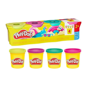 Play Doh Pack 4 Botes Colores Vivos Hasbro