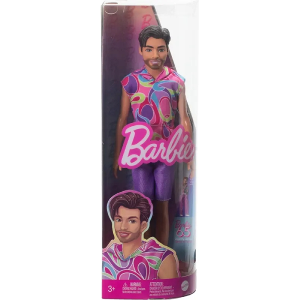 Ken Fashionista Moreno con Barba y Camisa Estampada Mattel HRH26