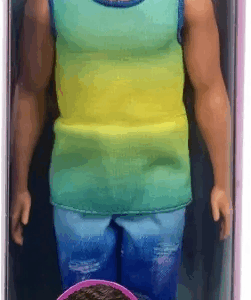 Ken Fashionista Moreno Camiseta Amarilla Verde Mattel HYV00