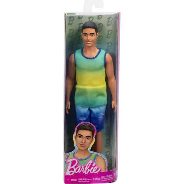 Ken Fashionista Moreno Camiseta Amarilla Verde Mattel HYV00