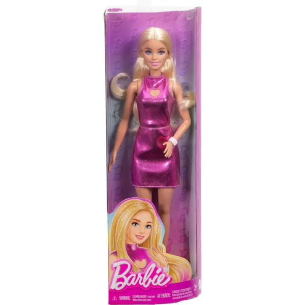 Barbie Fashionista Vestido Rosa Metalizado Mattel HYT88