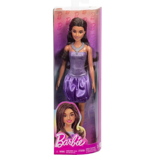 Barbie Fashionista Vestido Burbuja Morado Mattel HYT92