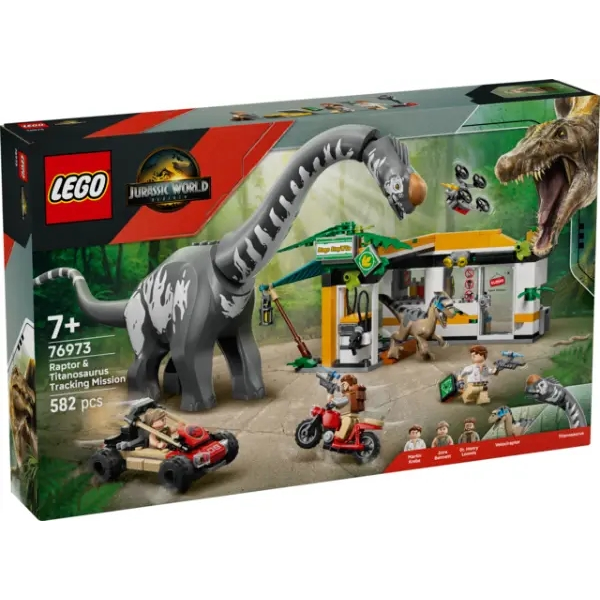 LEGO 76973 Mision de SEguimiento Raptor y Titanosaurus Lego Jurassic World