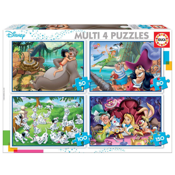 Multi 4 puzzles clasicos disney Educa 18105
