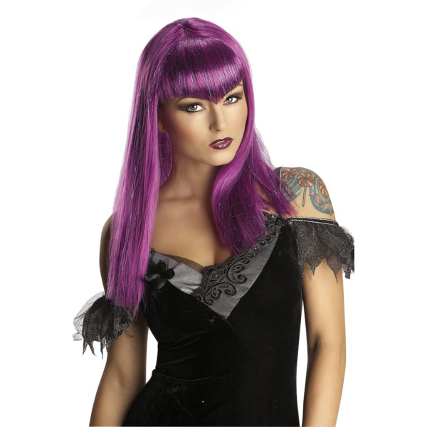 Peluca vampiresa color lila s1517