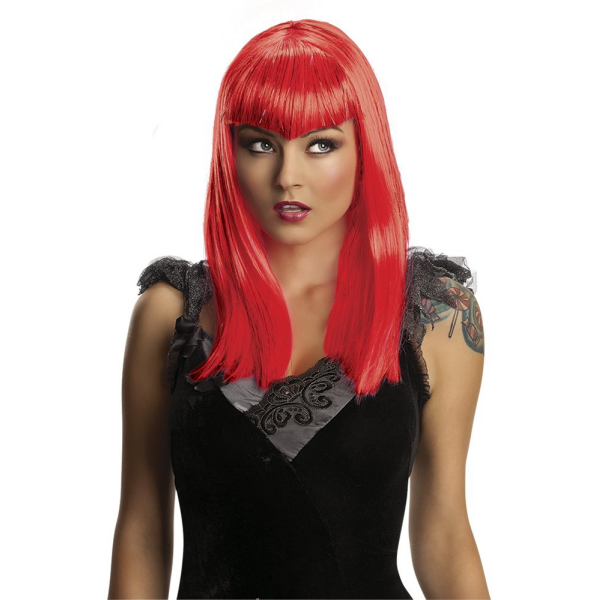 Peluca vampiresa color rojo s1516