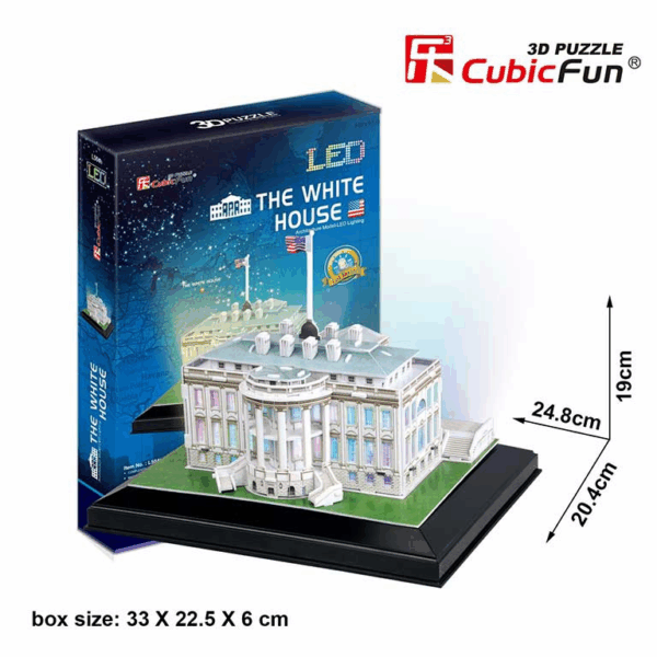 Puzzle 3d the white house casa blanca led cubicfun