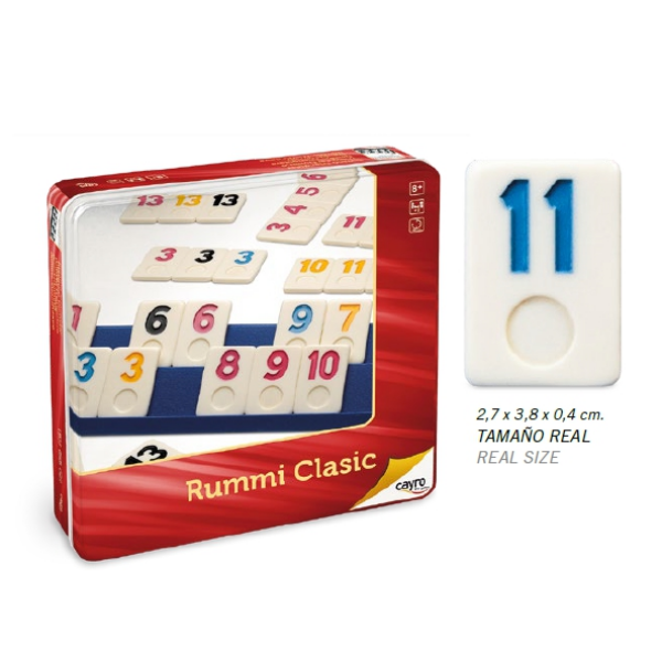 Rummi classic caja metal 2/4 jugadores cayro