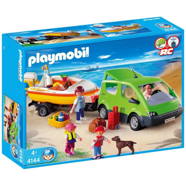Coche familiar con remolque playmobil 4144