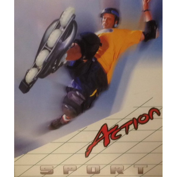 Patines en linea color azul action in line skate talla 34-37 import