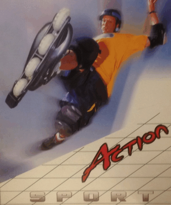 Patines en linea color azul action in line skate talla 34-37 import
