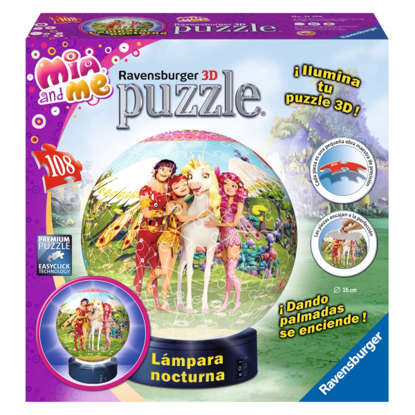 Puzzle 3d mia and me luminoso 108 piezas ravensburger