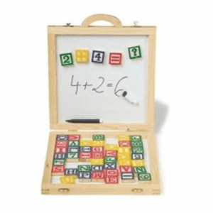 Pizarra con letras imantadas en madera import