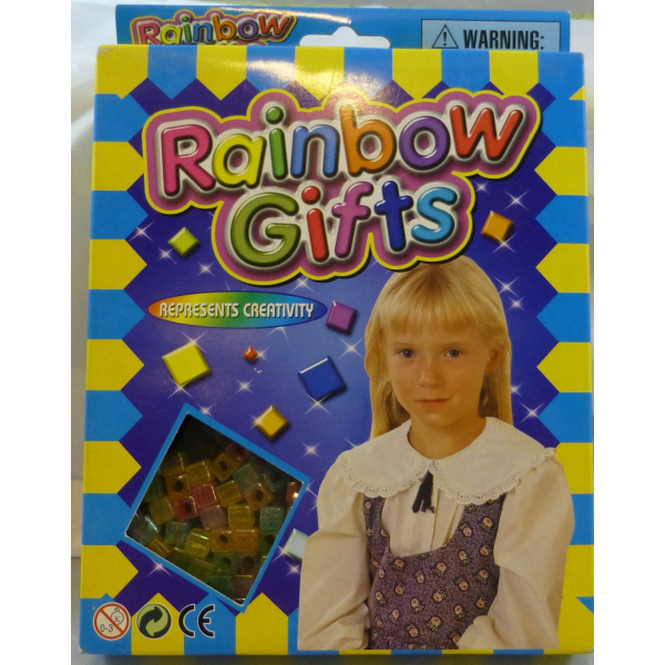 Cuentas de cubos de colores para collares rainbow gifts import