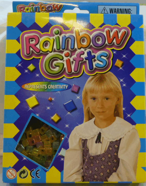 Cuentas de cubos de colores para collares rainbow gifts import