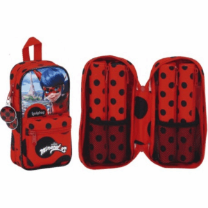 Plumier estuche ladybug 4 portatodos lleno