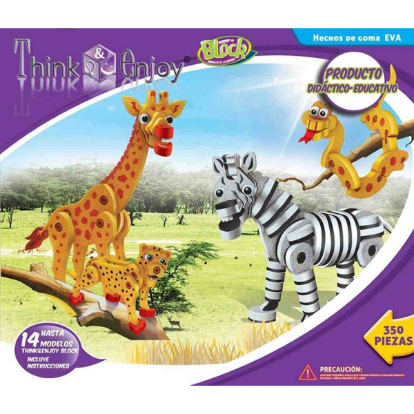 Animales de la sabana goma eva think enjoy import