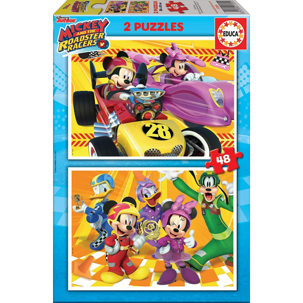 Puzzle 2x48 mickey superbolidos Educa 17239