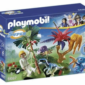 Isla perdida con alien y raptor playmobil 6687