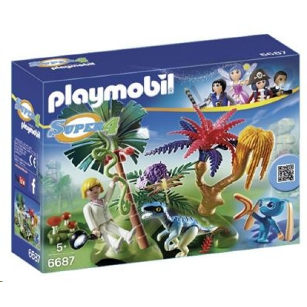 Isla perdida con alien y raptor playmobil 6687