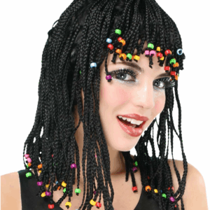 Peluca con trenzas adulto import