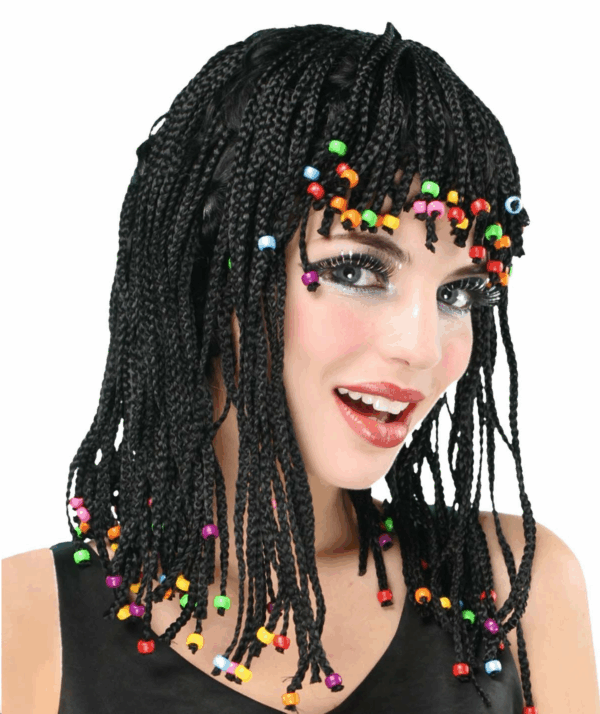 Peluca con trenzas adulto import