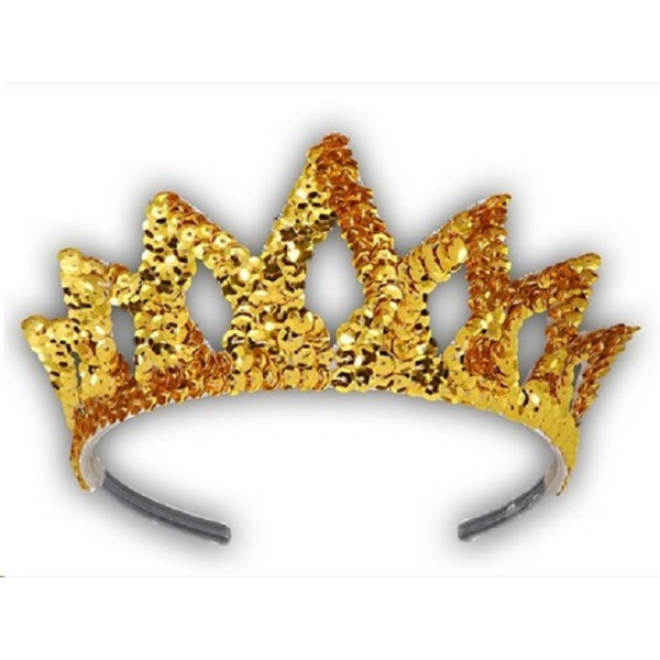 Corona de lentejuelas doradas import