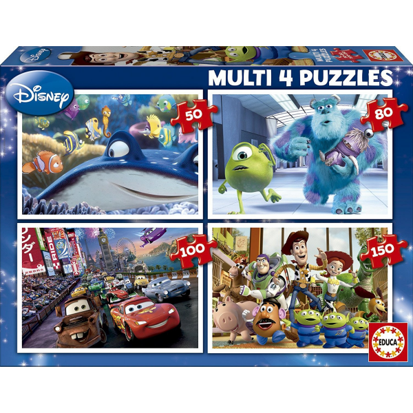 Puzzle pixar 50-80-100-150 educa