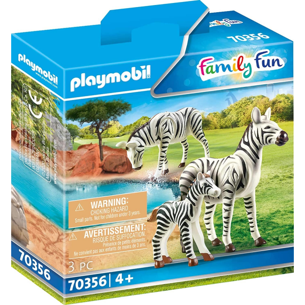 Cebras con bebe family fun playmobil 70356