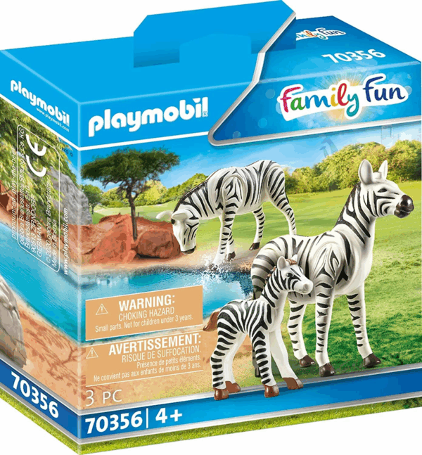Cebras con bebe family fun playmobil 70356