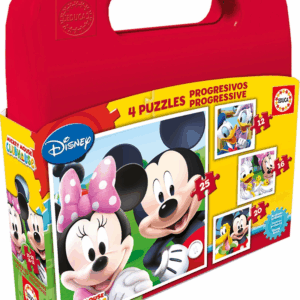 Mickey maleta puzzle progresivo 12-16-20-25 educa