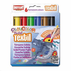 Tempera solida playcolor pocket textil permanente instant