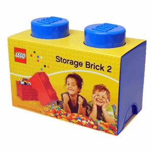 Strorage brick 2 knobs caja almacenaje lego azul
