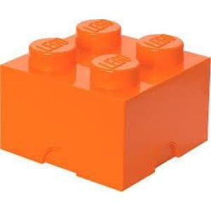 Caja de Almacenaje Lego Brick 4 Naranja
