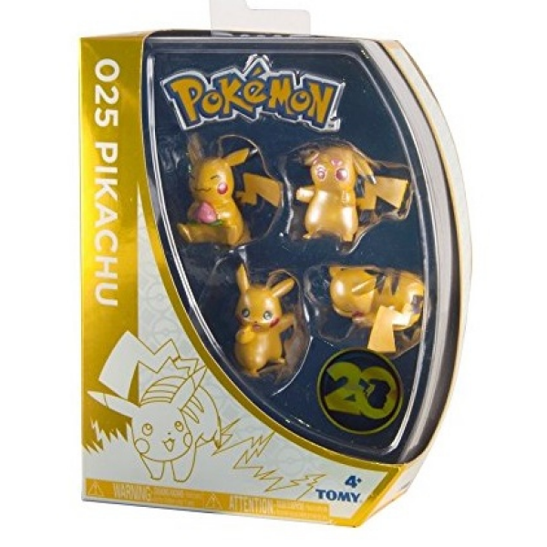 Pokemon 20 aniversario 4 figuras pikachu bizak