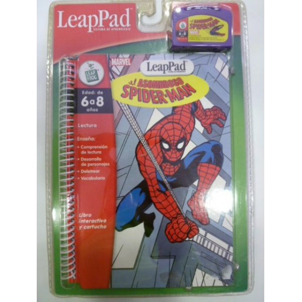 Leap pad el asombroso spiderman libro interactivo y cartucho