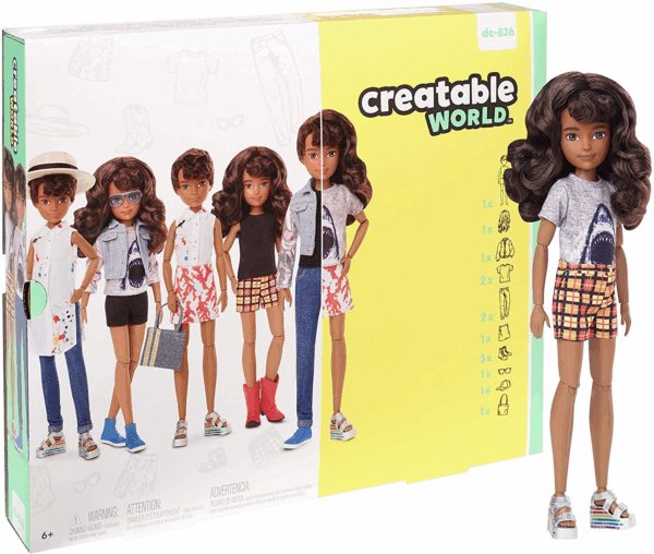 Creatable world castaño con rizos ggt68