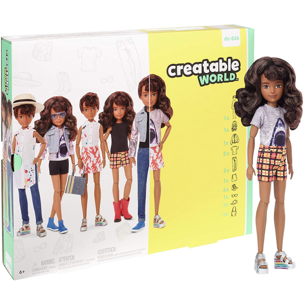 Creatable world castaño con rizos ggt68