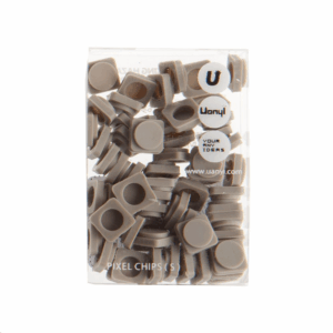Pixel chip color gris piedra pixel bags