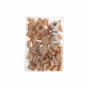 Pixel chip color beige pixel bags