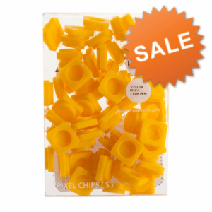 Pixel chip color amarillo medio pixel bags