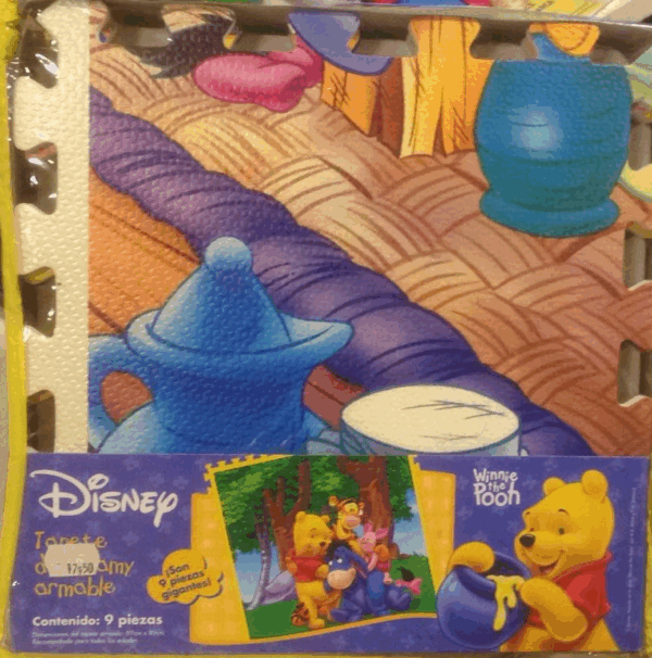 Tapete de foam 9 piezas winnie dthe pooh impory