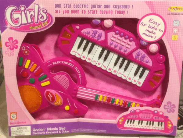 Teclado y guitarra musical girl import