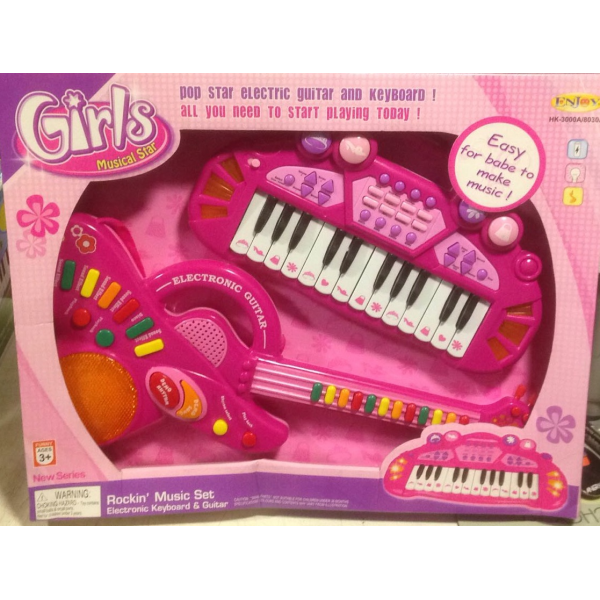 Teclado y guitarra musical girl import