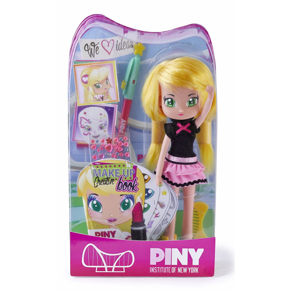 Muñeca piny julia con libro de diseño famosa