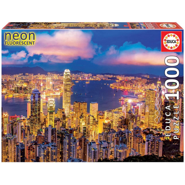 Puzzle 1000 neon hong kong educa 18462