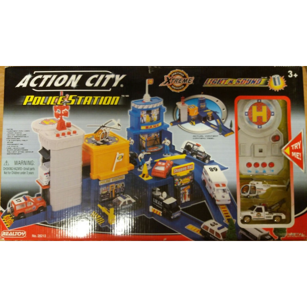 Estacion de policia action city 2 vehiculos boys toys