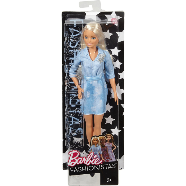 Barbie 49 fashionista dvx71 vestido azul