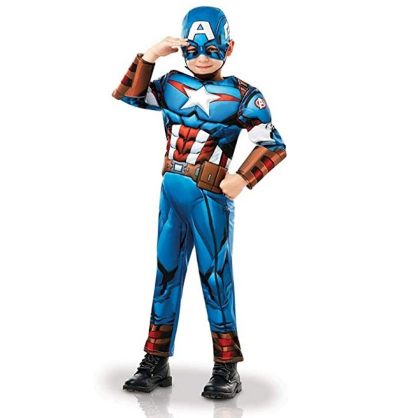 Disfraz capitan america musculado t.m rubies